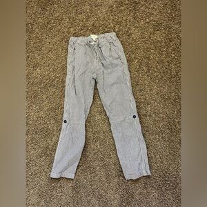 Mini Boden Pants Boy's 11Y Drawstring Cargo Casual‎ Pants Blue White Striped